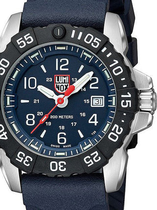 Front view of Luminox XS.3253.CB Blue Unisex Watch on white background